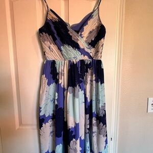 Banana Republic Blue and White Floral Maxi Dress